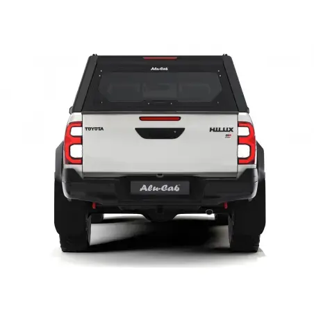Hardtop Contour noir/ lisse avec fenêtre latérale pour Toyota Hilux Revo 2016+ double cabine Alu-Cab